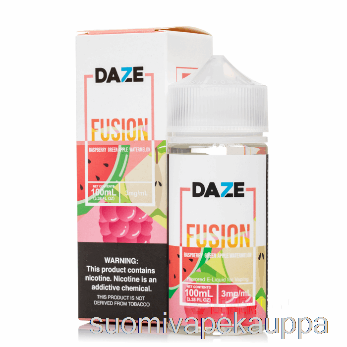 Vape Netistä Vadelmanvihreä Omena Vesimeloni - 7 Daze Fuusio - 100ml 6mg